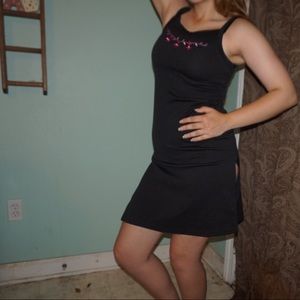 Y2K Goth Princess Dress with Pink Accents